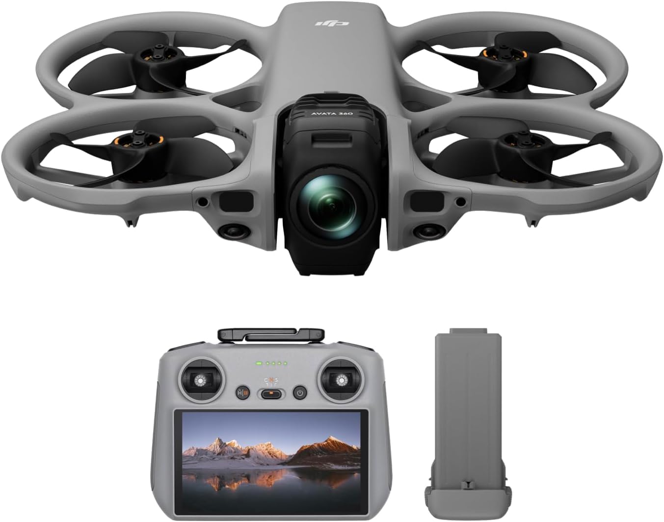 DJI Avata 360 (RC 2), dron con imagen 360° de 1 pulgada 8K para FPV y filmación aérea, dron con cámara 360° con protector de hélices. Incluye RC 2 con una pantalla integrada para un control preciso.