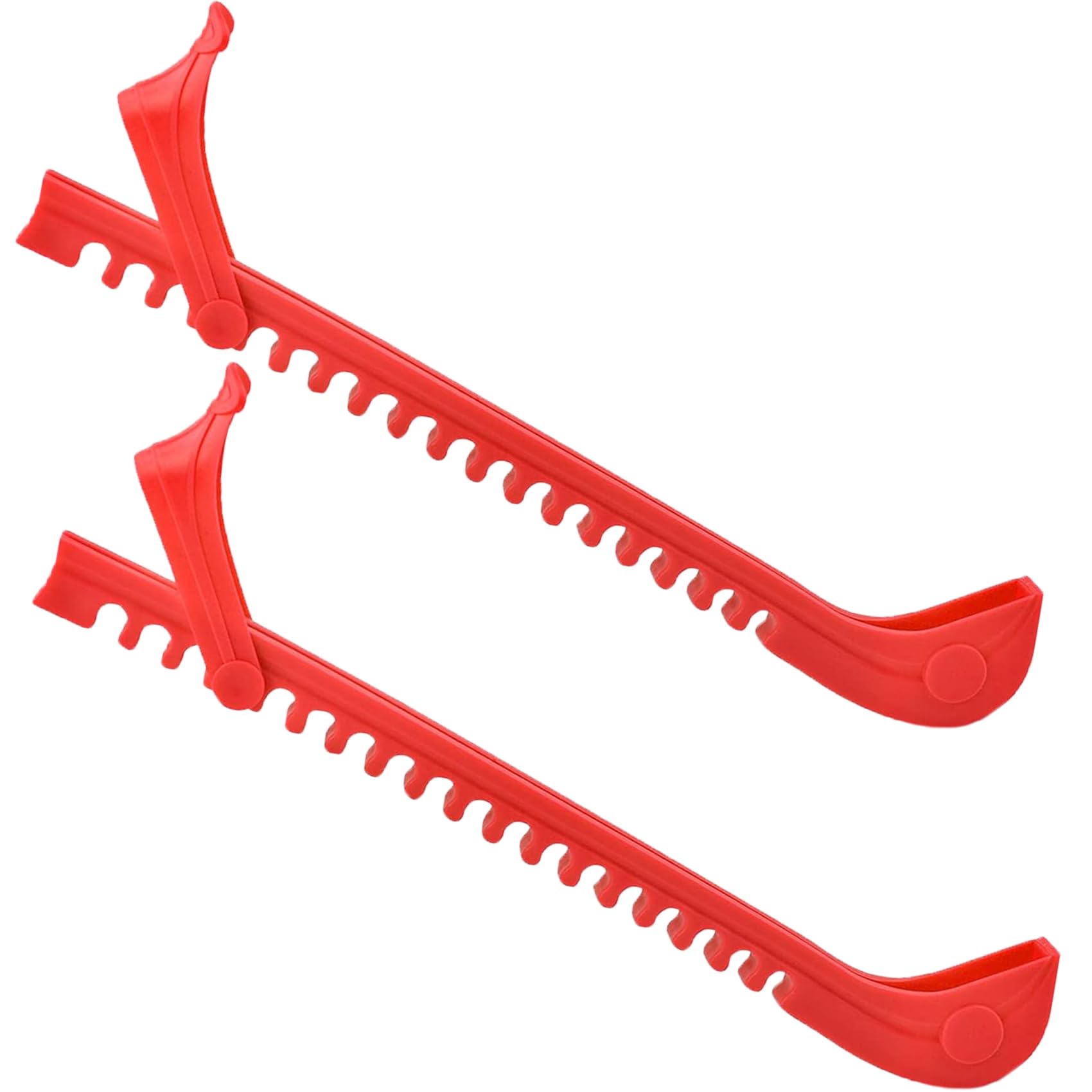 QHNTXQD Ice Skate Guards 1 Pair Adjustable Ice Skate Blade Covers with Buckle for Figure Skates and Hockey Skates, Ice Skating Accessories for Kids Adults (Red)