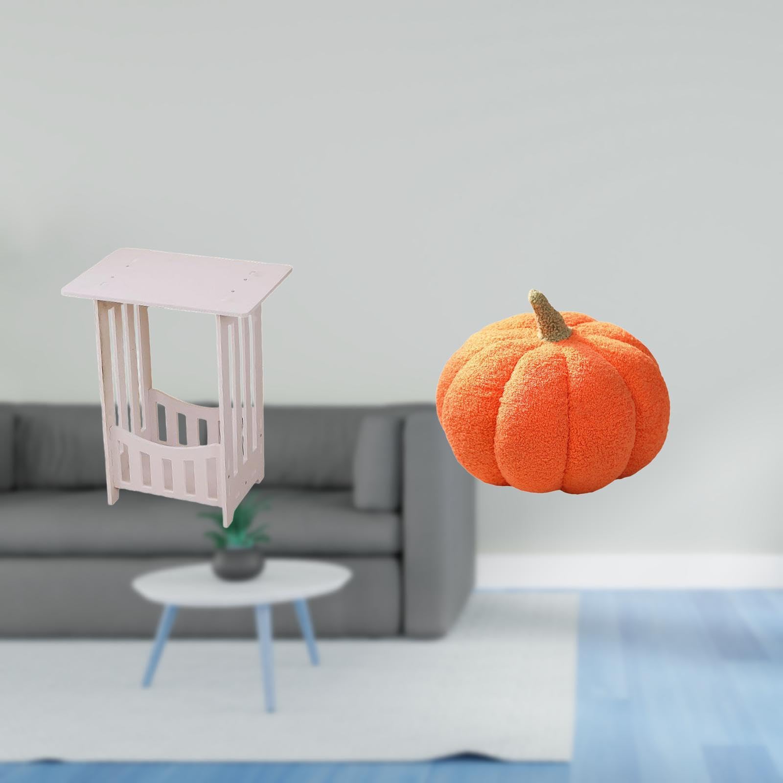 Enakshi® Portable Bedside Table and Plush Pumpkin Pillow Set for Hotel Cafe Lounge Room Balcony Bedroom Sofa Decoration and Practical Use|Home & Garden | Furniture | Tables-image-31