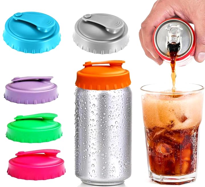 Couvercles De Canettes De Soda En Silicone, 6 Pièces