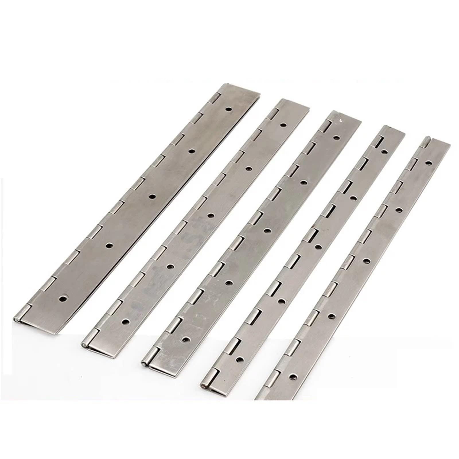 Bisagras de piano de alta resistencia, Bisagras for piano de acero inoxidable plateadas, 4 piezas, 6-20 pulgadas(20inch)