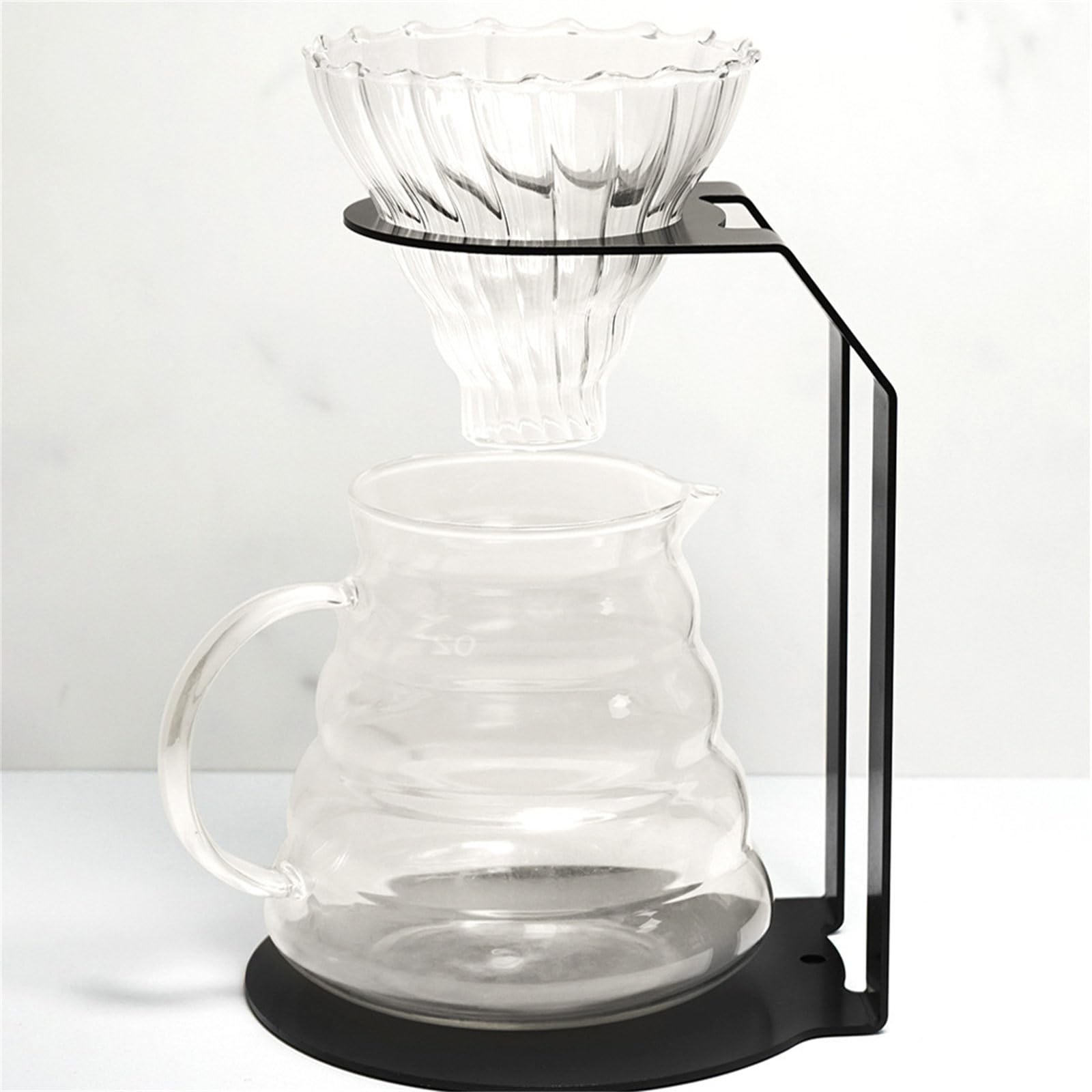 Práctico soporte de café prensado a mano, textura de hierro, soporte para máquina de café espresso, marco para preparar café