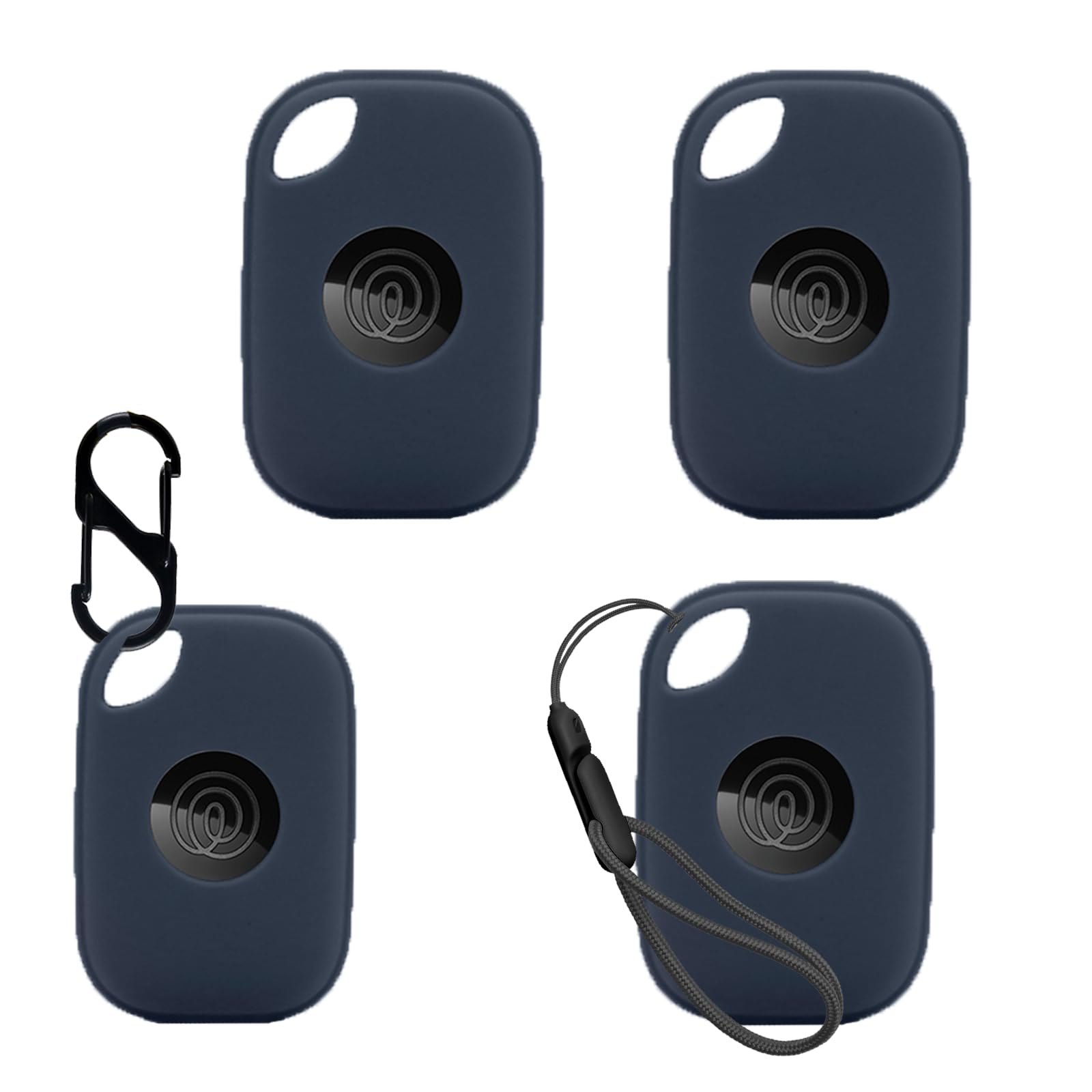 NOUKAJU 4pack Case for Tile by Life360 Pro (2024),Silicone Protective Cover(with Carabiner + Lanyard) Drop-Proof,Scratch-Proof,Shock-Proof,Dust-Proof,Protective Case for Tile Pro 2024 RE-61011(Blue)