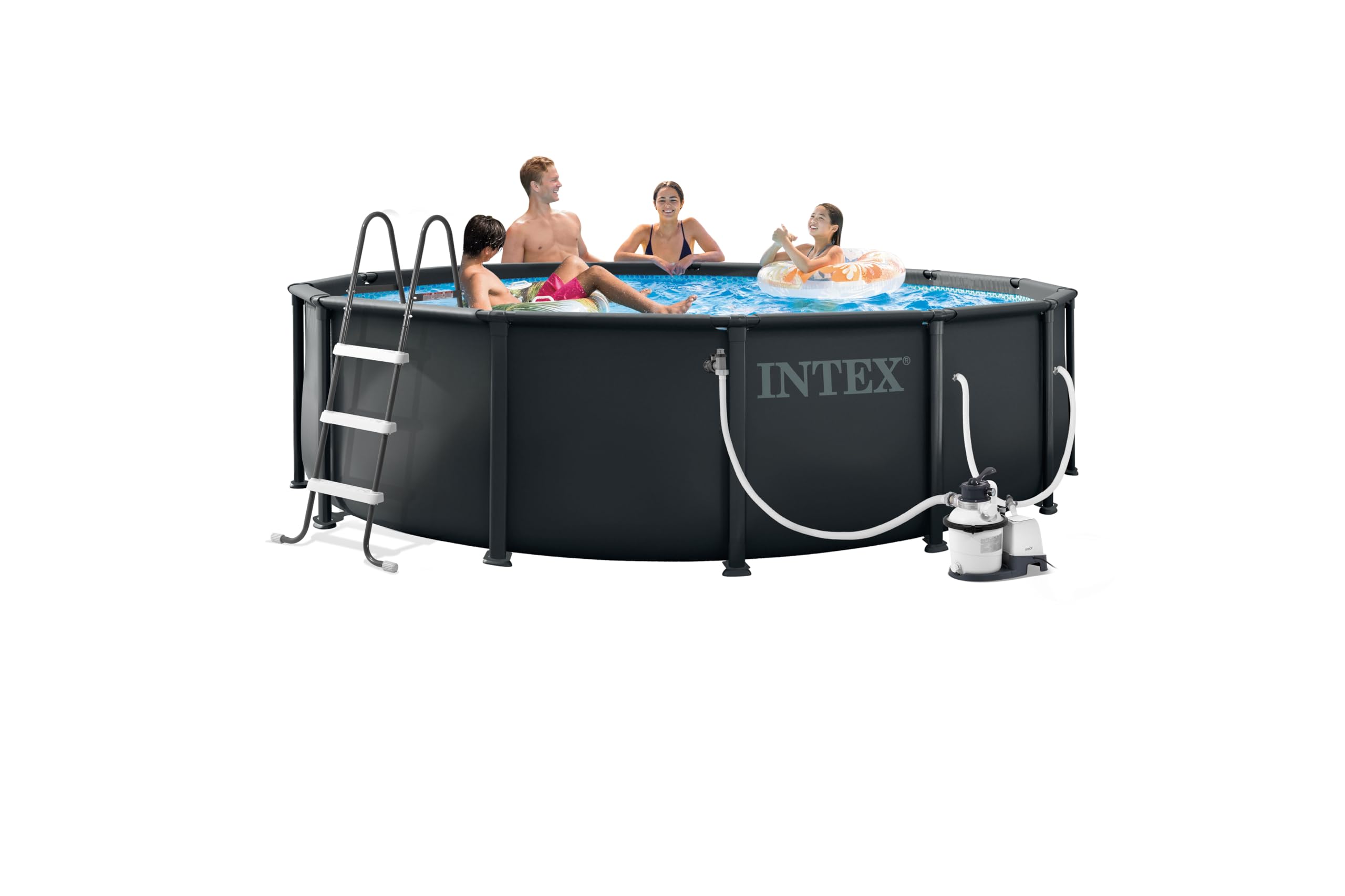 Photo 1 of INTEX 26309MZ 14ft x 42in Ultra XTR Frame Deluxe Above Ground Swimming Pool Set with 925 GPH Sand Filter Pump, Removable Ladder, Ground Cloth, Pool Cover, SuperTough, Puncture and Rust Resistant