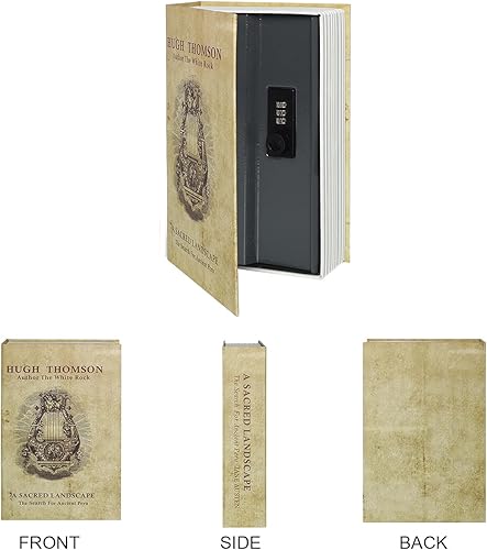 Miniatura 2 de Lovndi Secret - Cerradura con combinación de libros, caja fuerte para dinero oculto para oficina en casa, caja de seguridad, 9.5 x 6.2 x 2.2