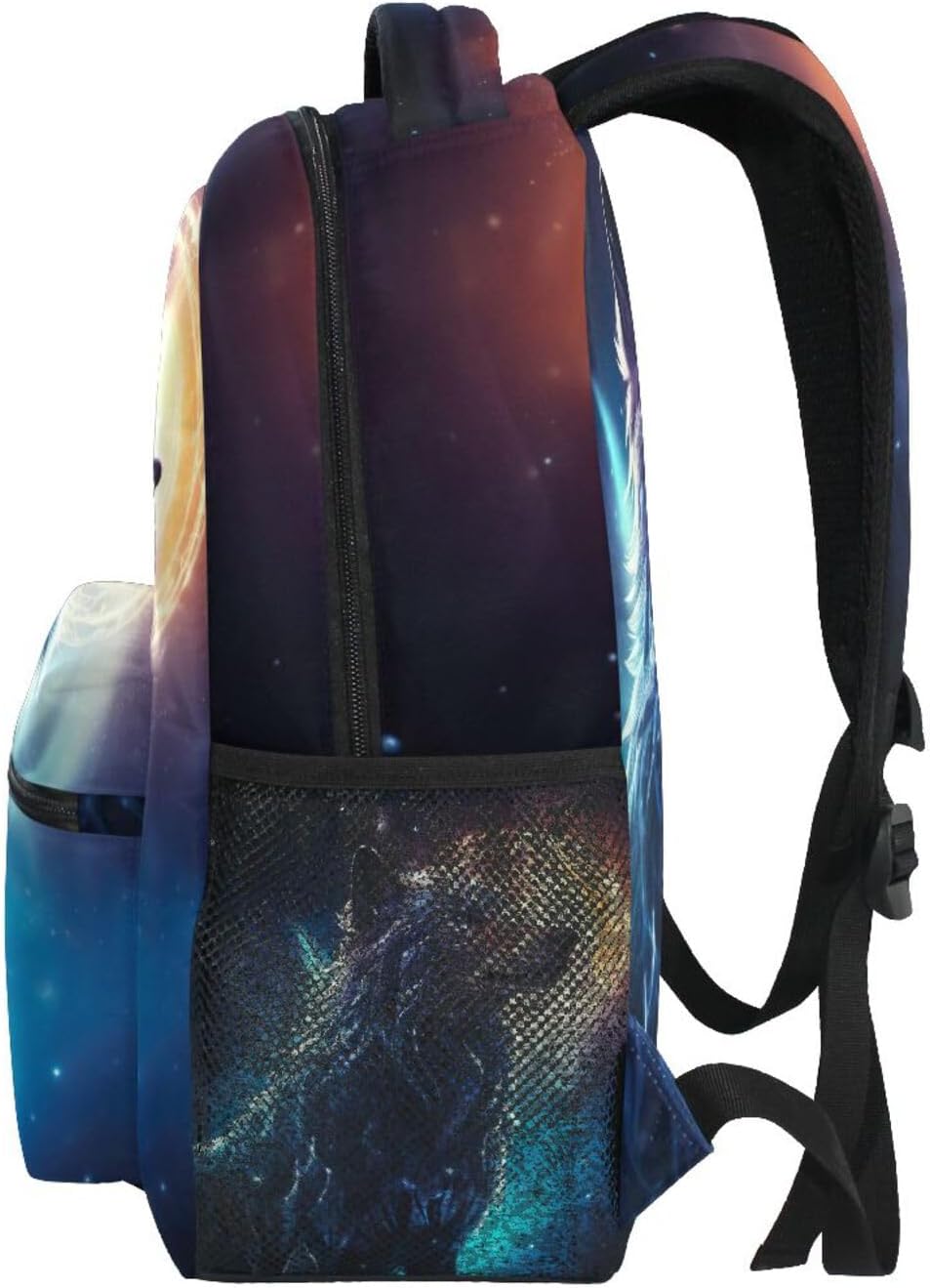 Galaxy Wolf Moon Animal Backpack for Boys Girls Elementary School Bookbag Back Pack 202A0009 - Image 3