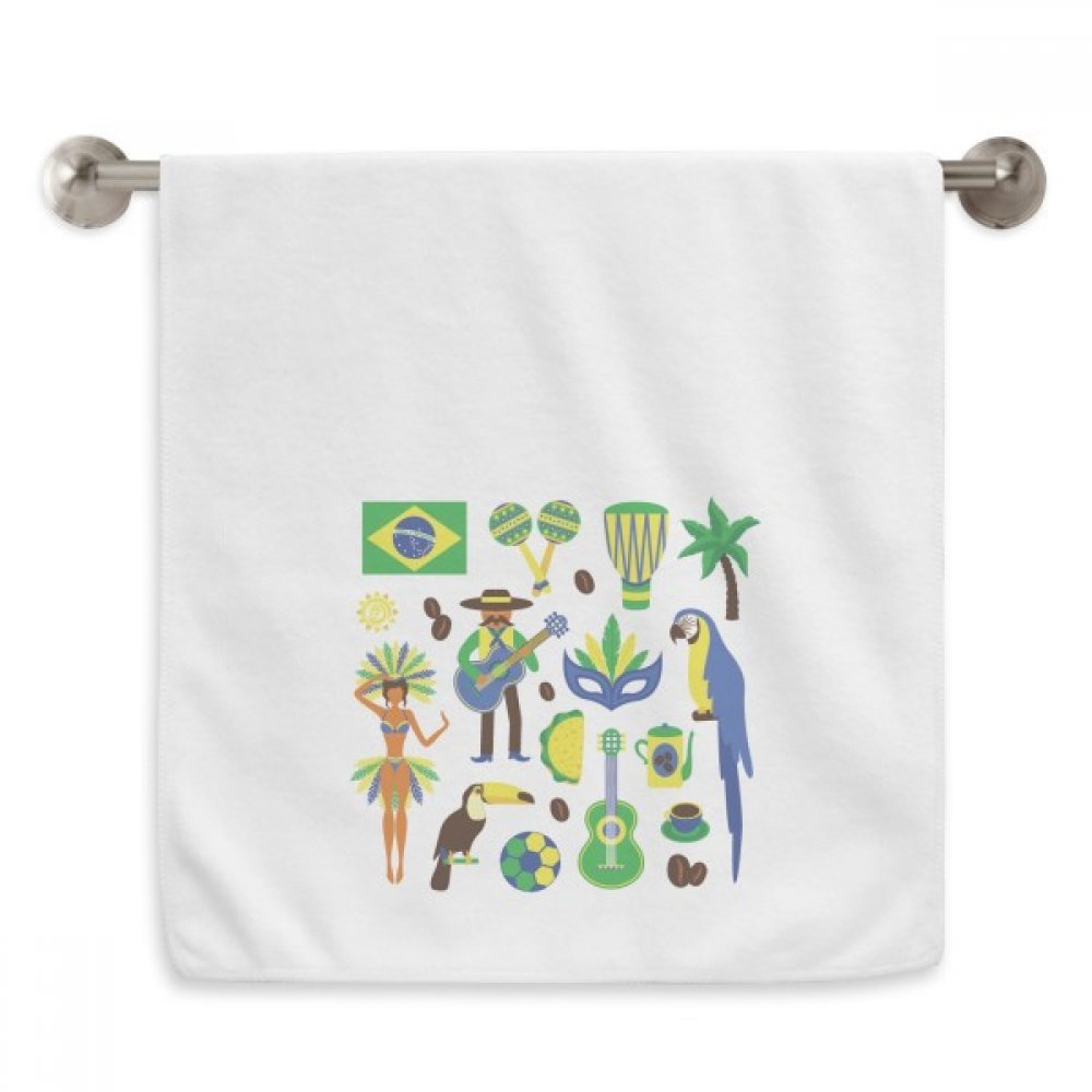 Serviettes débarbouillettes football et café blanc absorbantes et compactes
