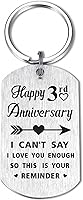 Vista 10 de Llavero de aniversario, regalo para él, ella, hombres, mujeres, marido, esposa, novia, novio, parejas, boda, aniversario, joyería