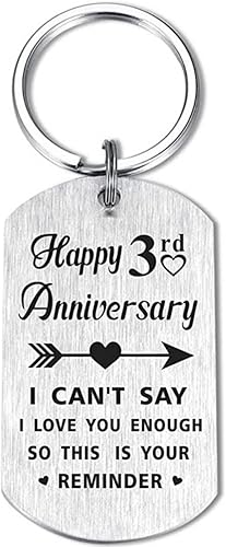 Miniatura 10 de Llavero de aniversario, regalo para él, ella, hombres, mujeres, marido, esposa, novia, novio, parejas, boda, aniversario, joyería