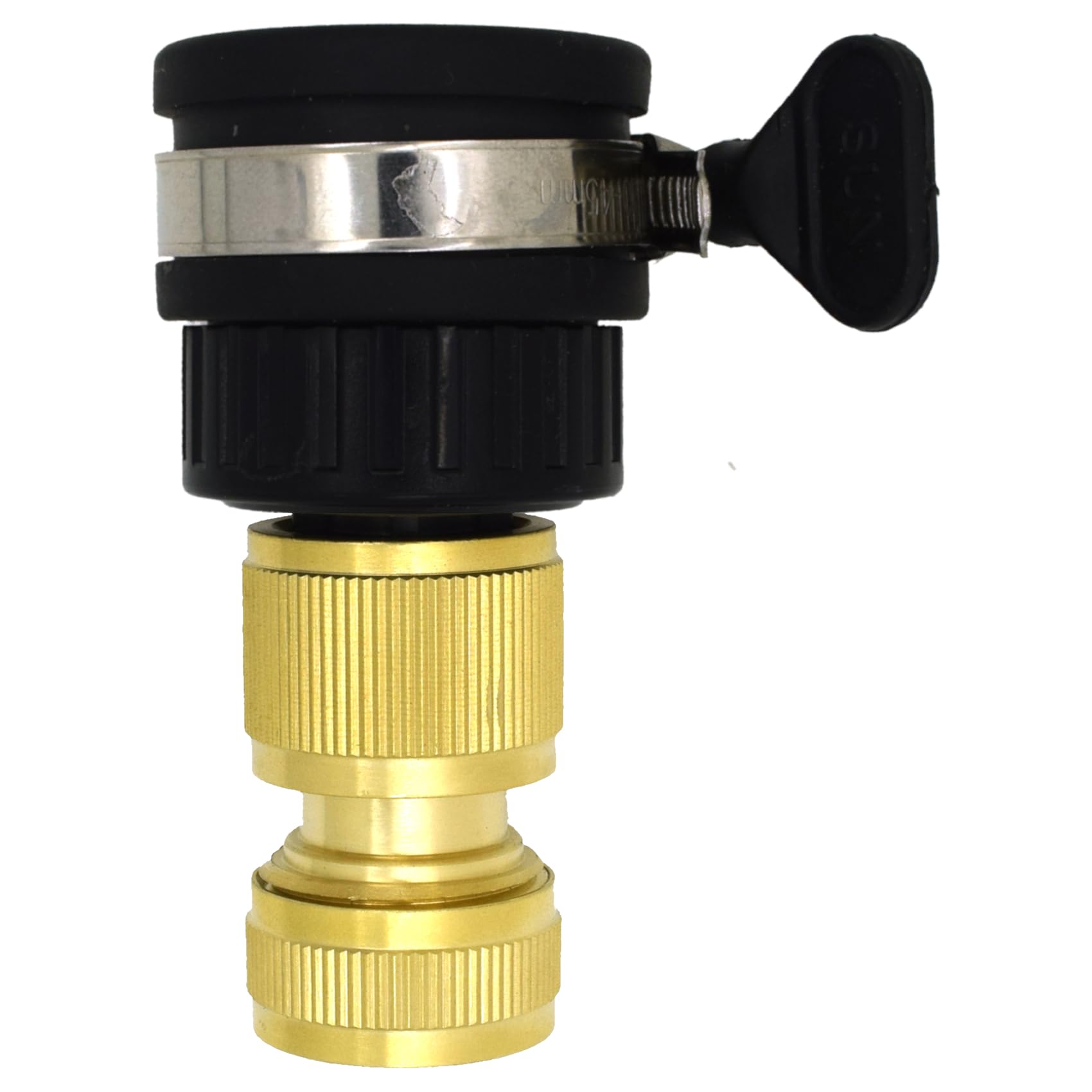 Universal Tap to Hose Connector UK Set with Brass Garden Hose Pipe Connector - Hozelock and Gardena Compatible - Easy to Fit - Fits 1/2" - 5/8" Pipe - Watertight Leak Proof Seal (for 22-24 mm Taps)