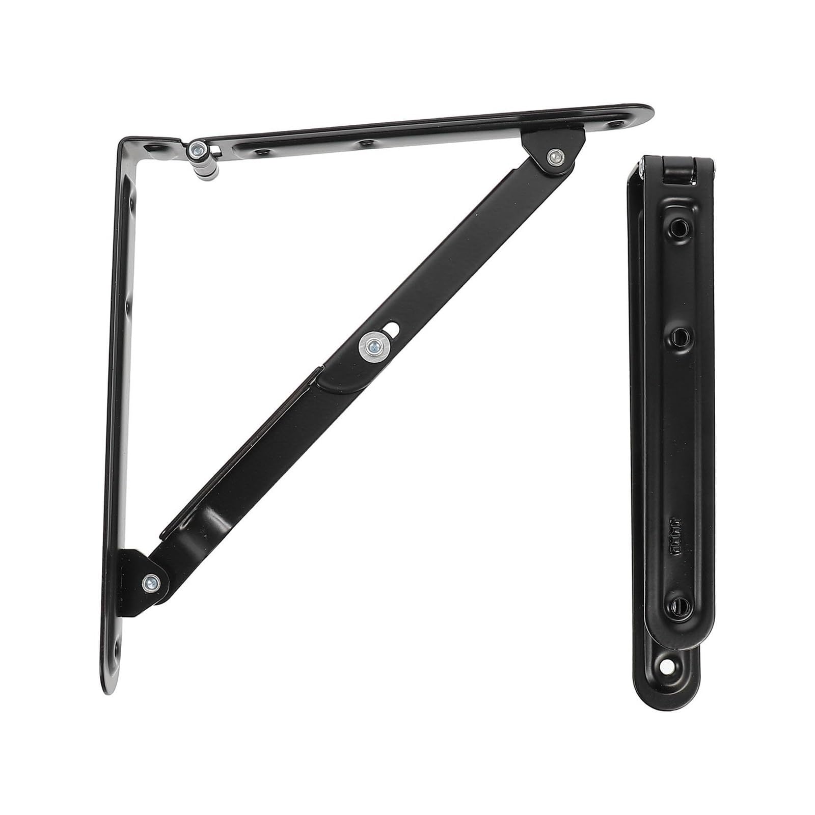 Juaksqzyi Black 2Pcs Foldable Shelf Bracket,Heavy Duty Wall Mounted Folding Bracket Brackets Space Saving For Home