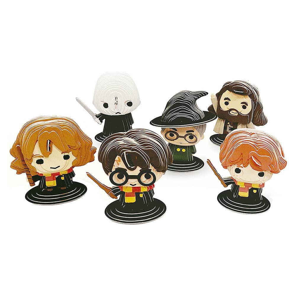 Educa - Mini-Figuras 3D de Harry Potter | Monta el Puzzle 3D y recibirás 2 Piezas Extra para Poder completar un Exclusivo Puzzle | Colecciona los 6 Modelos Distintos | A Partir de 6 años (19498)