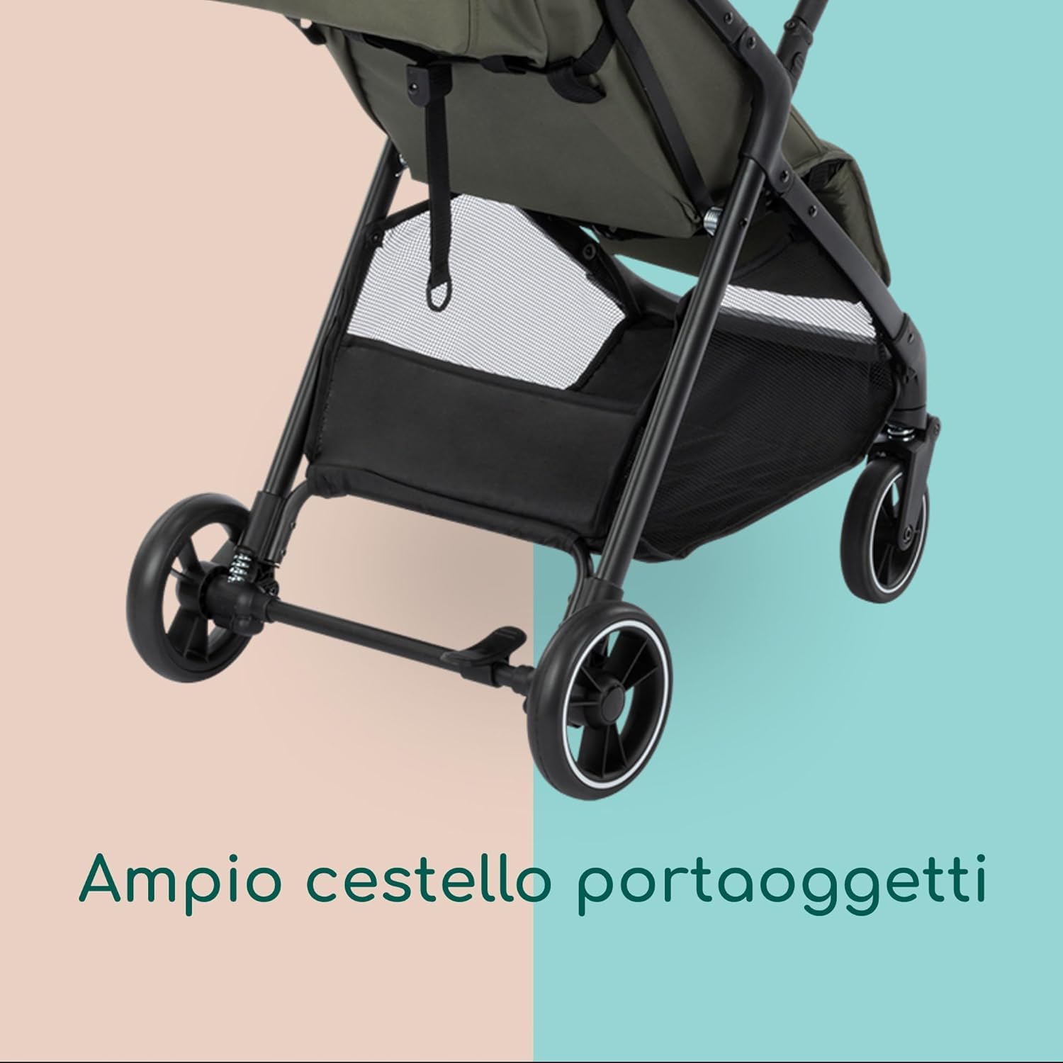 Bebeconfort Azur Passeggino Compatto Leggero 0-3 anni 15 kg Reclinabile Sdraiato Mineral Green