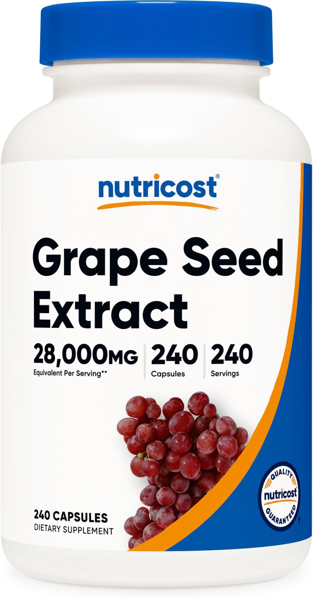 Grape Seed Extract 240 Capsules for 240 Servings Per Bottle - GMO Free and Gluten Free, Vegetarian Friendly