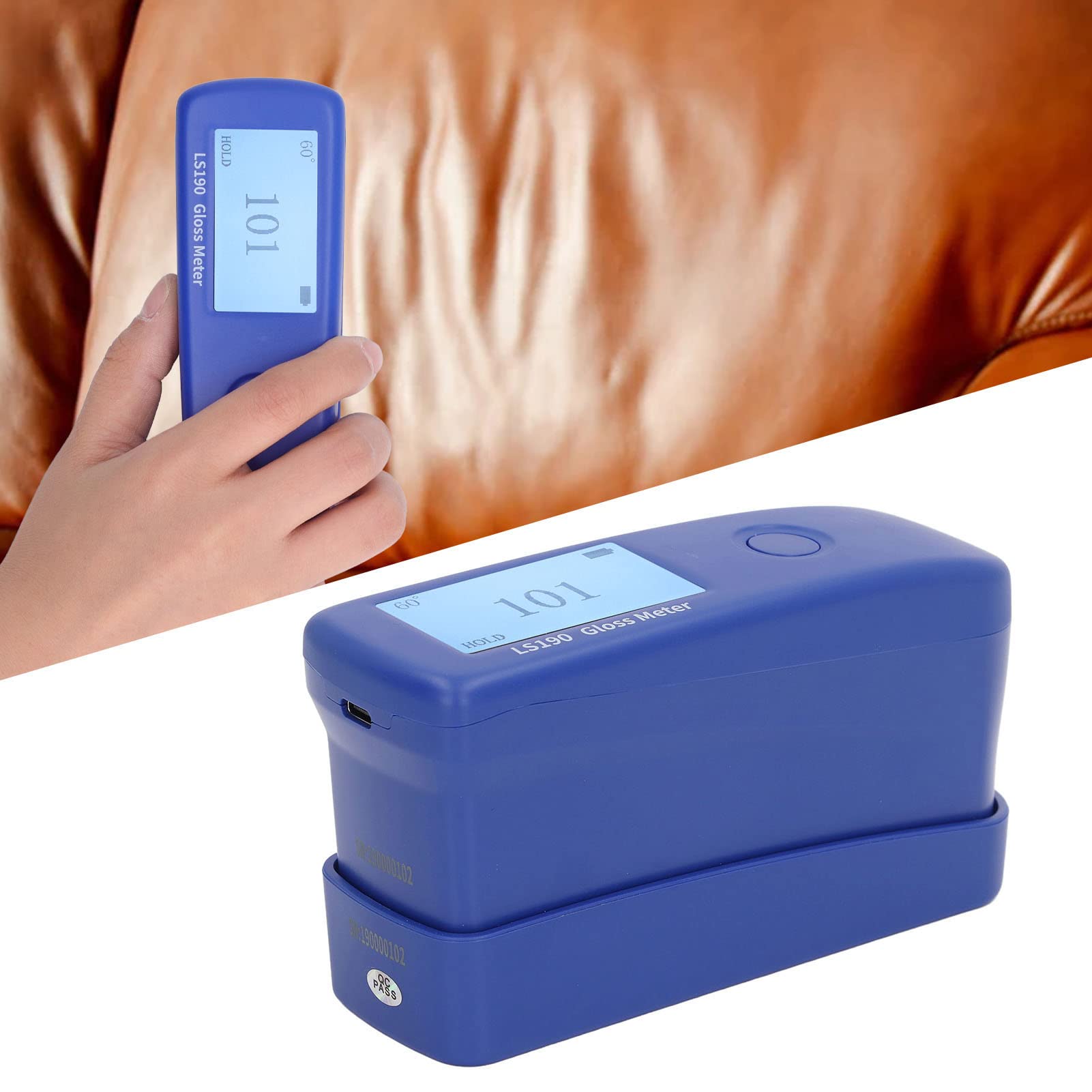 Glossmetro Portatile Glossmetro per Superfici di Vernice Lucida Glossometro Digitale LCD Glossmetro Digitale a Cristalli Liquidi Adatto per L'ispezione