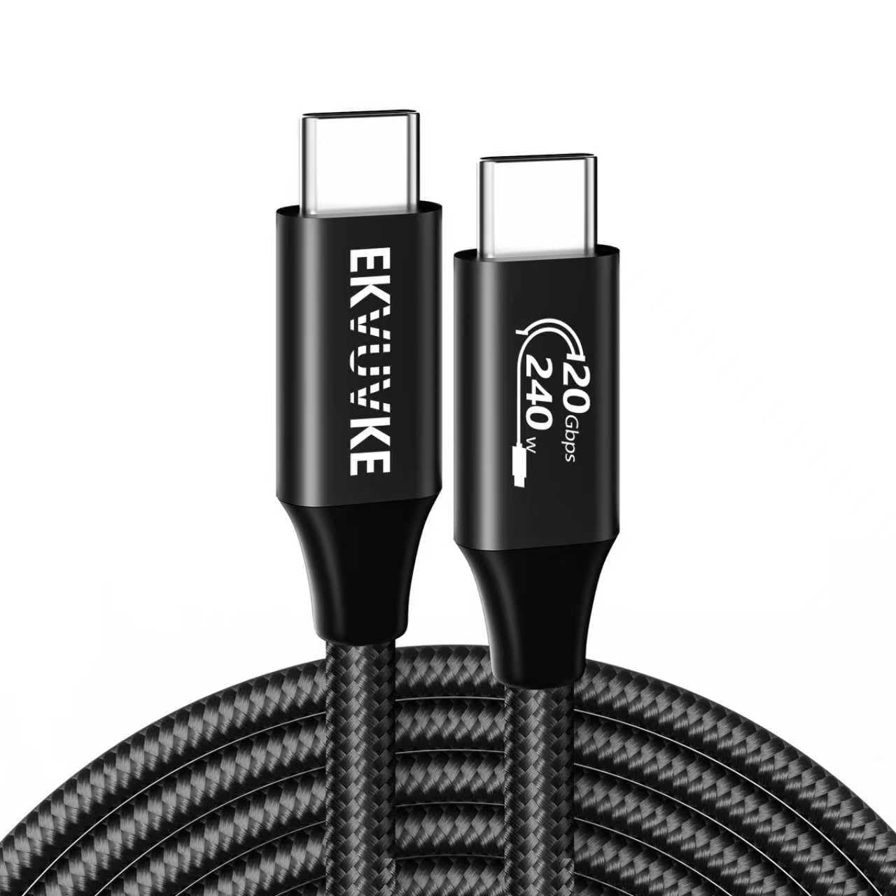 USB C Monitor Cable 6.6FT, 8K@60Hz/4K@120Hz Video Output, 240W Fast Charging, 20Gbps Data Transfer USB 3.2 Gen 2x2 Type C Monitor Display Cable for