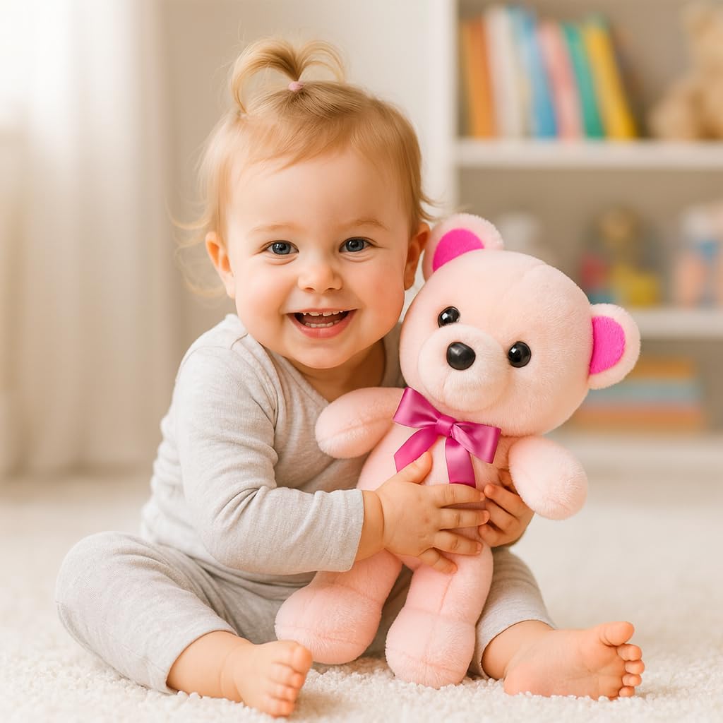 Babique Standing Teddy Bear Stuffed Plush Animal Soft Toys | Teddy Bear | Ideal for Birthdays & Special Occasions Girls/Boys, Baby Kids 23cm 1