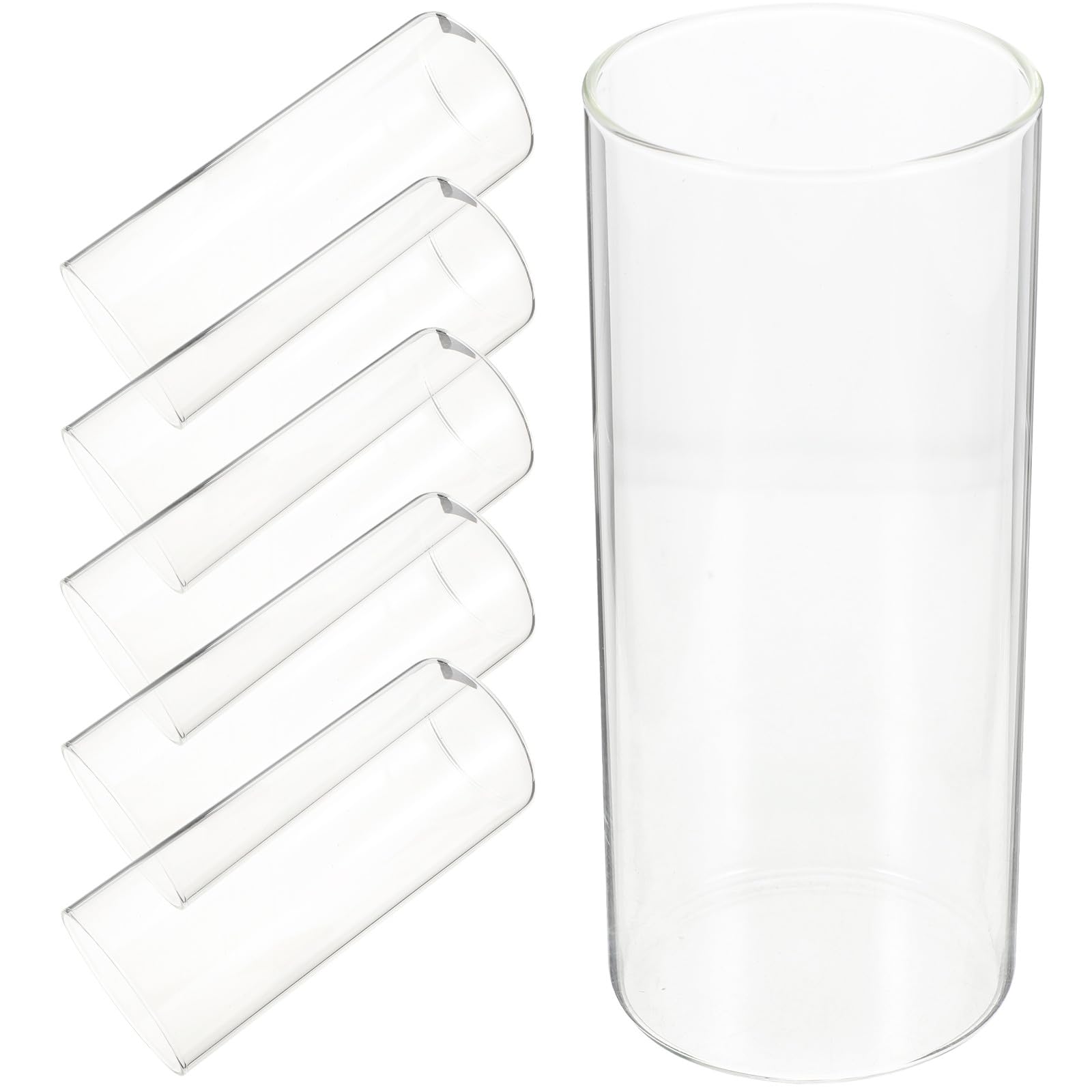 Vase bougie flottante cylindrique en verre transparent SHINEOFI pour centre de table élégant
