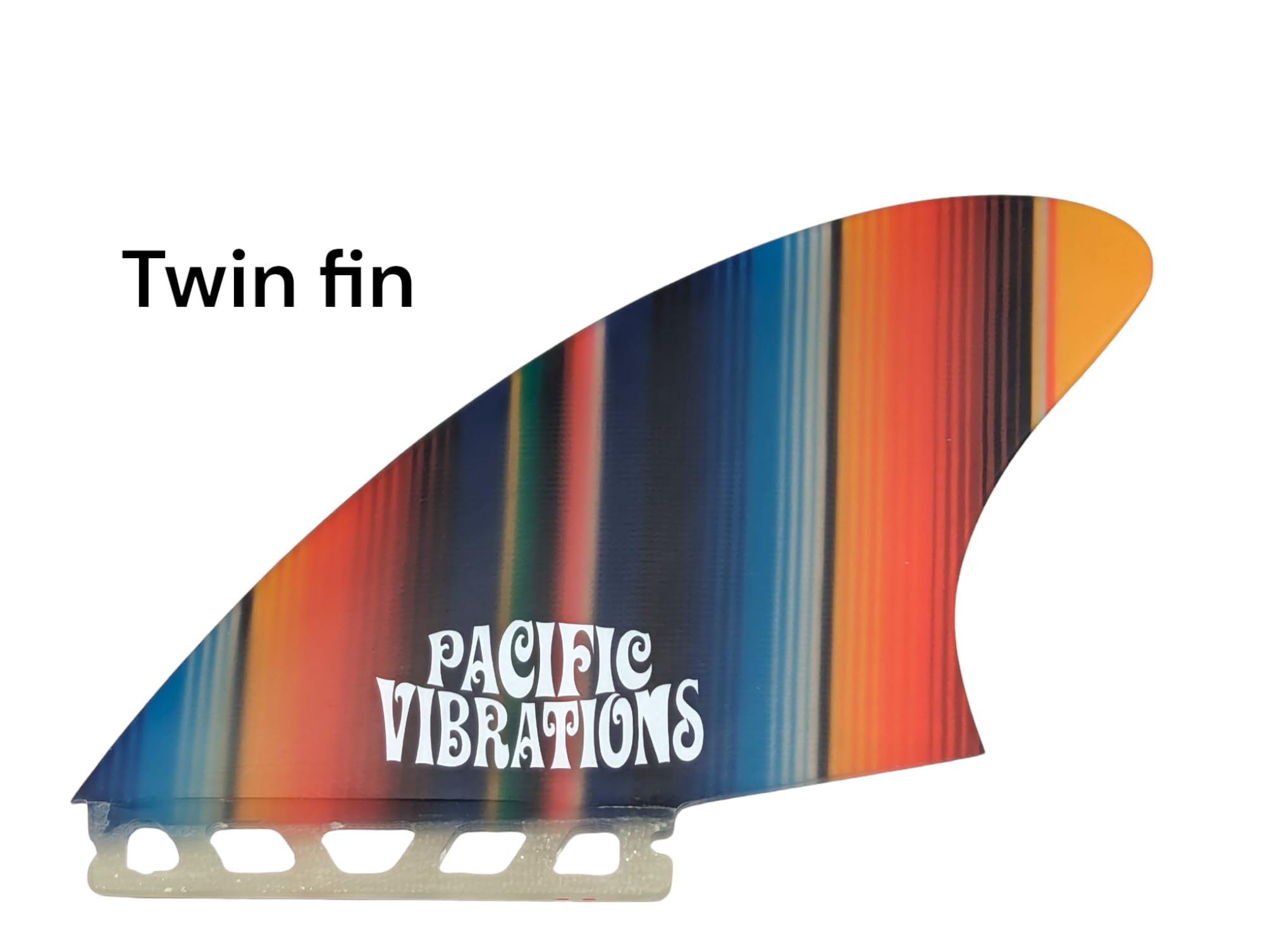 PACIFIC VIBRATIONS Twin fin Keel Rocket Fish fits Futures Base Surfboard New Fiberglass Mexican Blanket