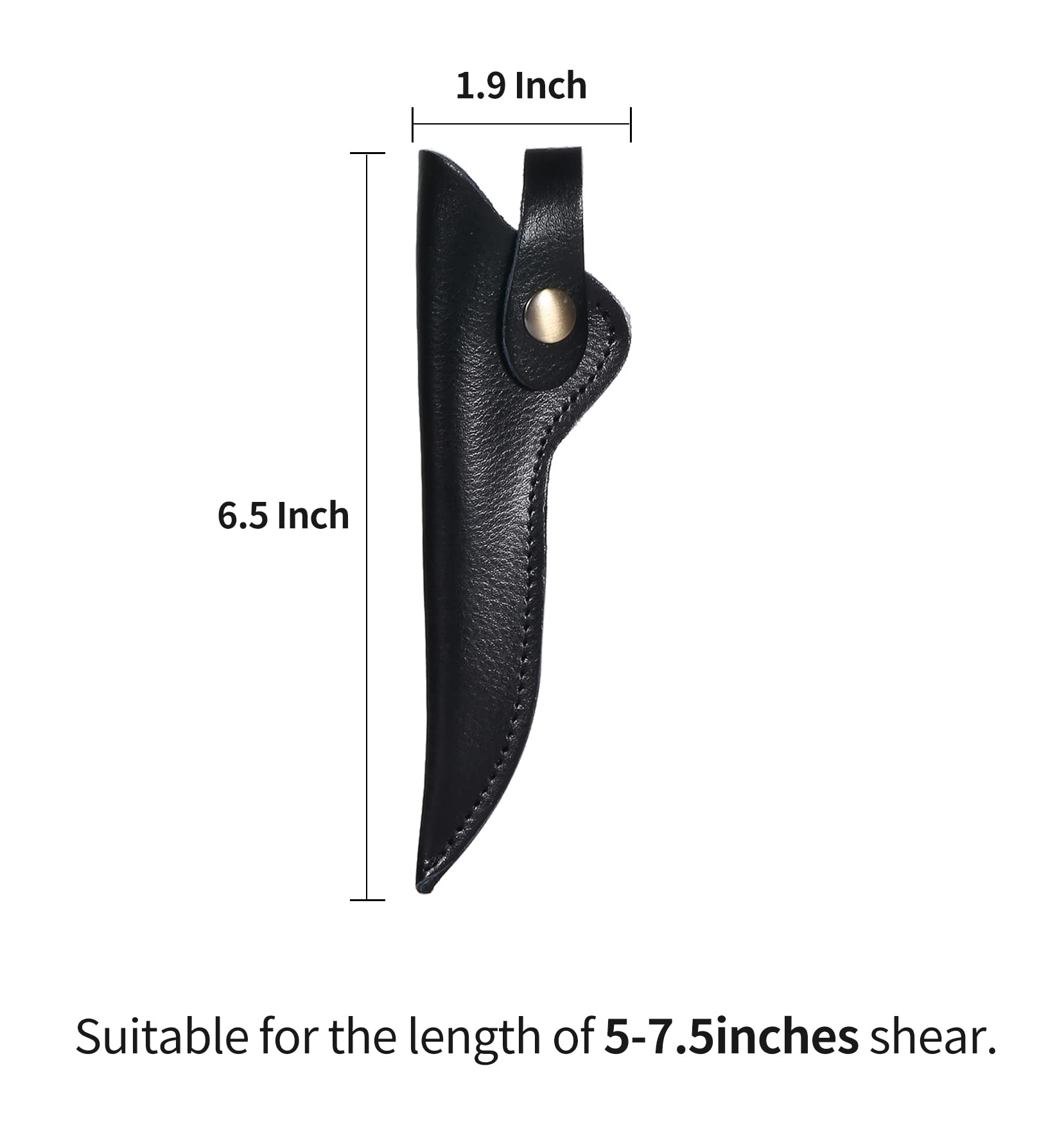 PERFEHAIR Scissor Pouch Holster 2 Pack, Soft Leather Shear Holder Case for Hair Stylist,Barber, Hairdresser Scissors, Black - Image 2