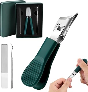 Eagle Beak Beveled Nail Clippers,Wide Jaw Opening Anti-Splash Slanted Nail Clipper,Long Handle Splashproof Nail Clippers,Slanted Jaw Ingrown Toenail Clippers for Thick Toenails