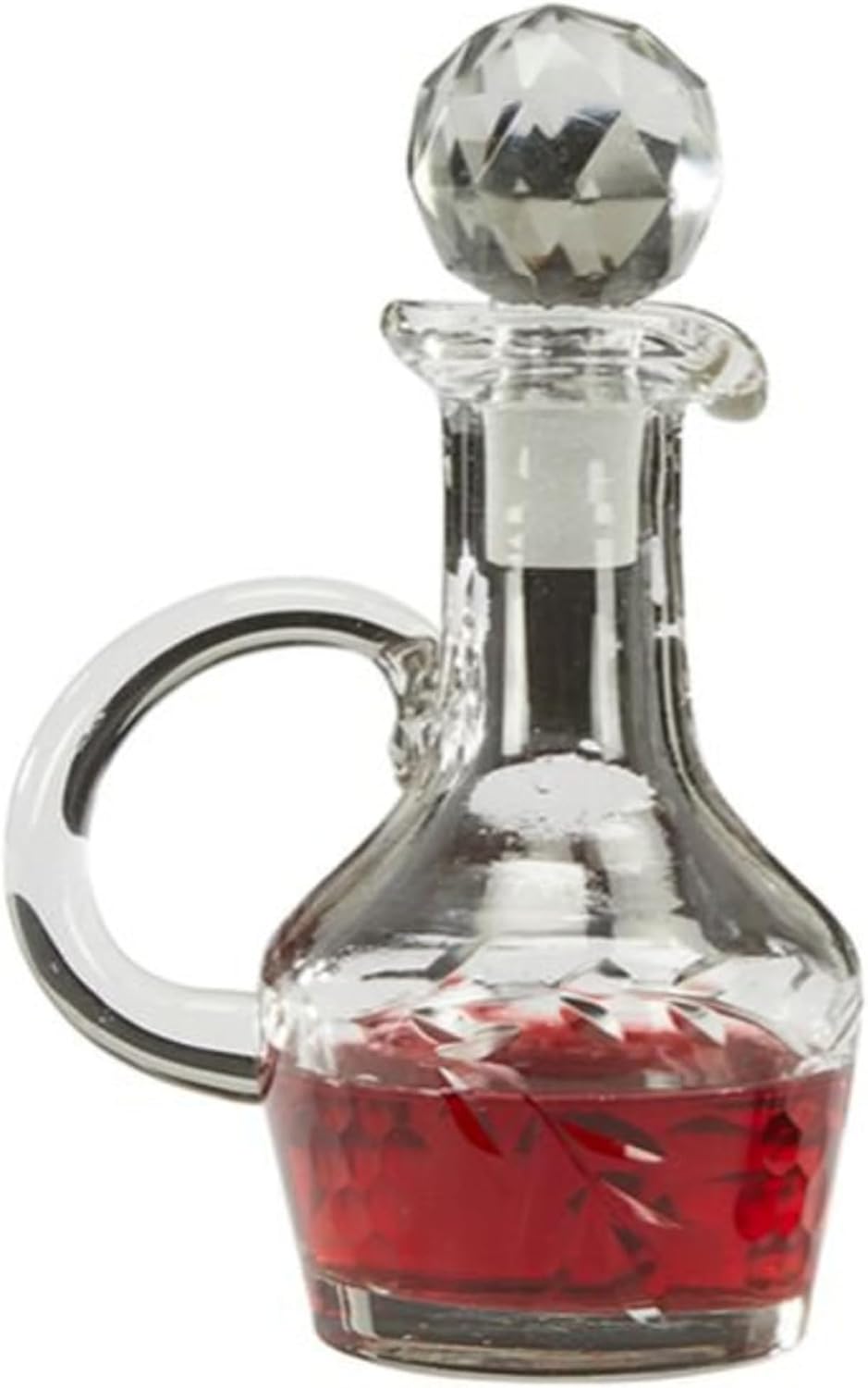 Needzo Hand Blown Glass Cruet Set, Dispenser Bottles with Stoppers, Home and Church Essentials, 6.5 Inches, 6 Ounces Each, Pack of 2