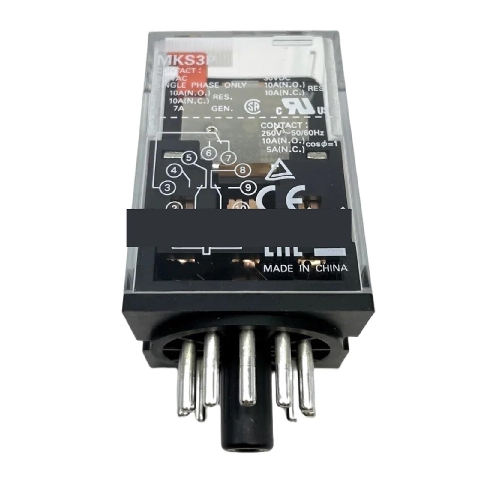YMUGUEGH MKS2P MKS3P DC AC 12V 24V 110V 220V PF113A-E PF083A-E Relay Module(110V,MKS3P)