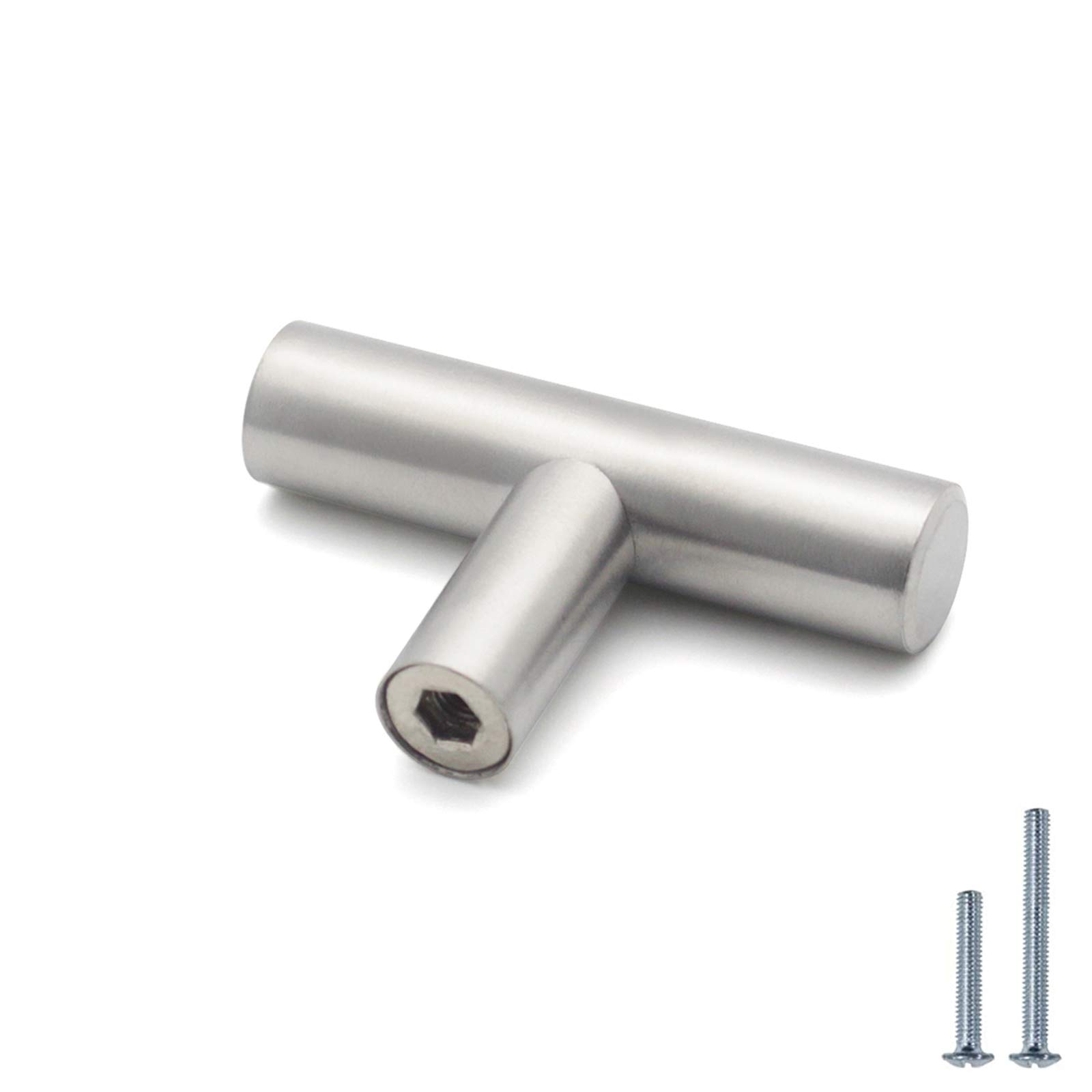 5 Pack itchen Door Handles Brushed Nickel - Probrico 50mm Stainless Steel Cupboard Cabinet Handle Furniture Drawer T Bar Pulls