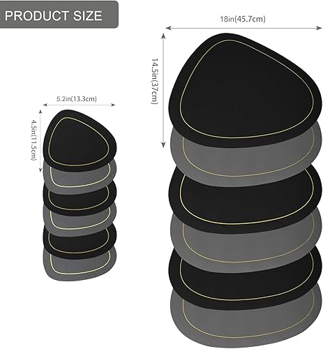 Miniatura 2 de Manteles individuales de piel sintética resistentes al calor, lavables, lavables, lavables, con posavasos, impermeables, a prueba de aceite, para