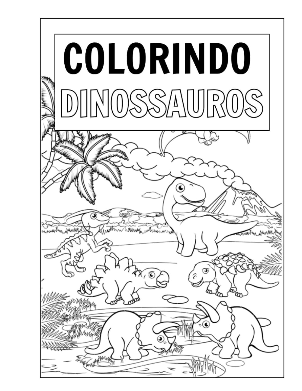 Colorindo dinossauros