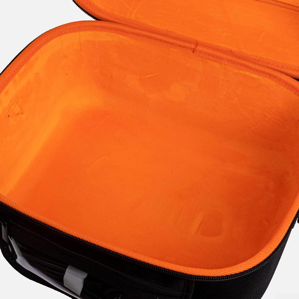 Bolsa de almacenamiento de EVA para monitores de presión arterial, funda rígida protectora de 360° con correa para el hombro, caja de transporte de viaje a prueba de polvo para uso doméstico
