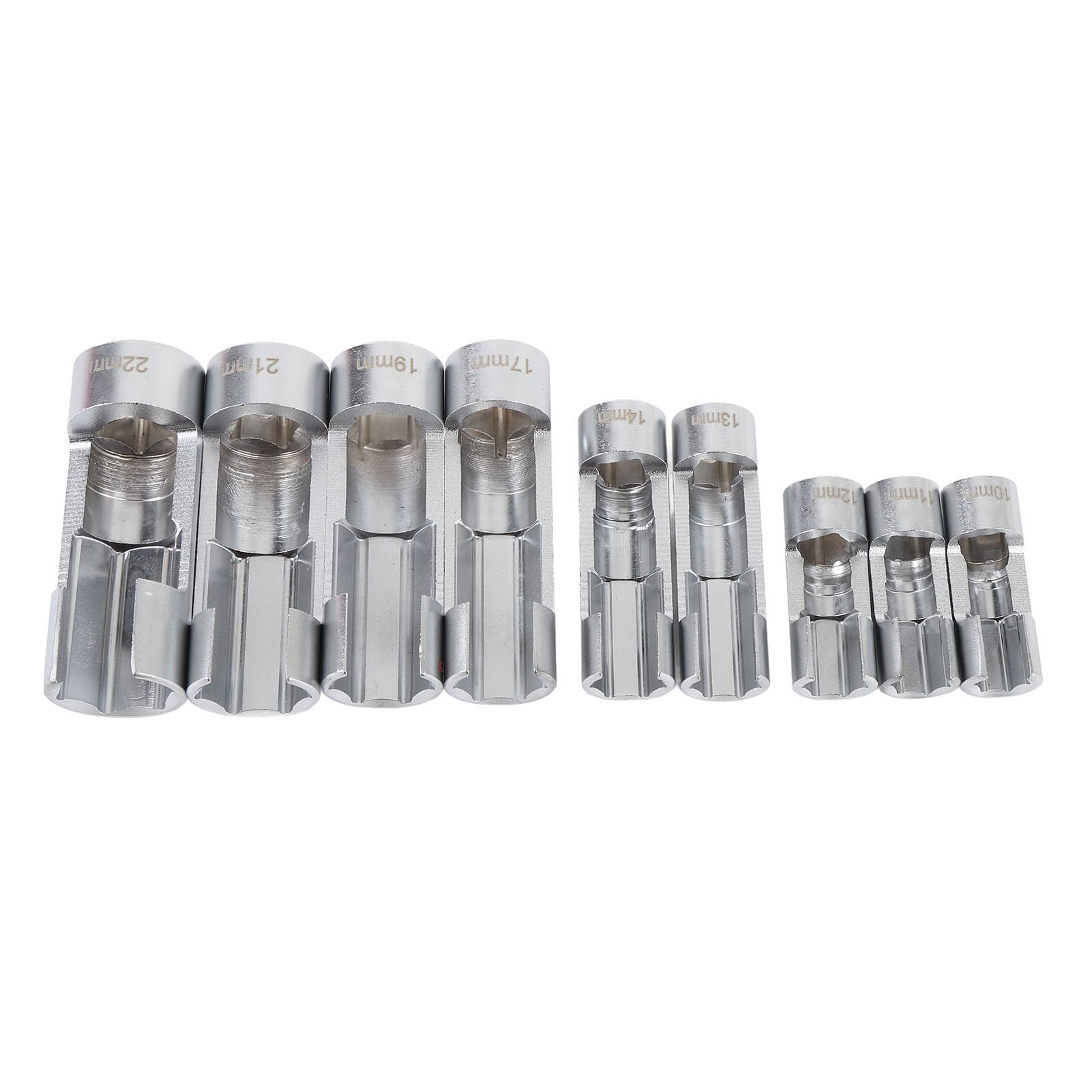 Set di Chiavi per Tubi Carburante 9 Pezzi 10-22mm, Acciaio CRV,