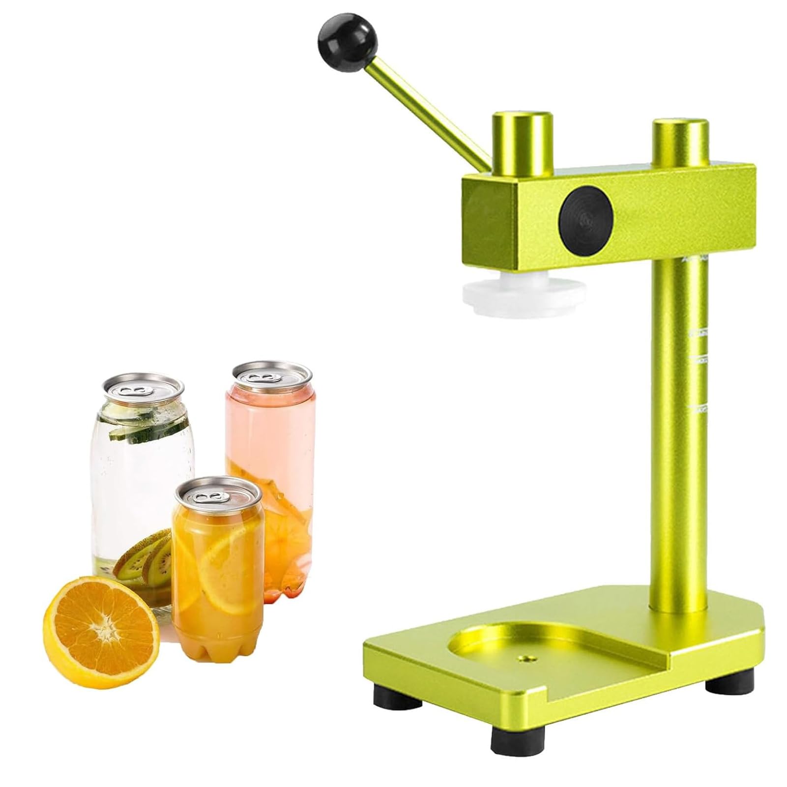 YNIYUJKL Manual Can Sealer Machine For Pet Bottles And Cans With Adjustable Height And Anti-Slip Silicone Head,Green