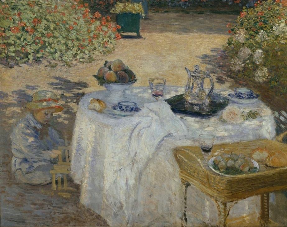 Tableau Déjeuner de Claude Monet 60x90cm pour habiller un grand mur blanc de chambre