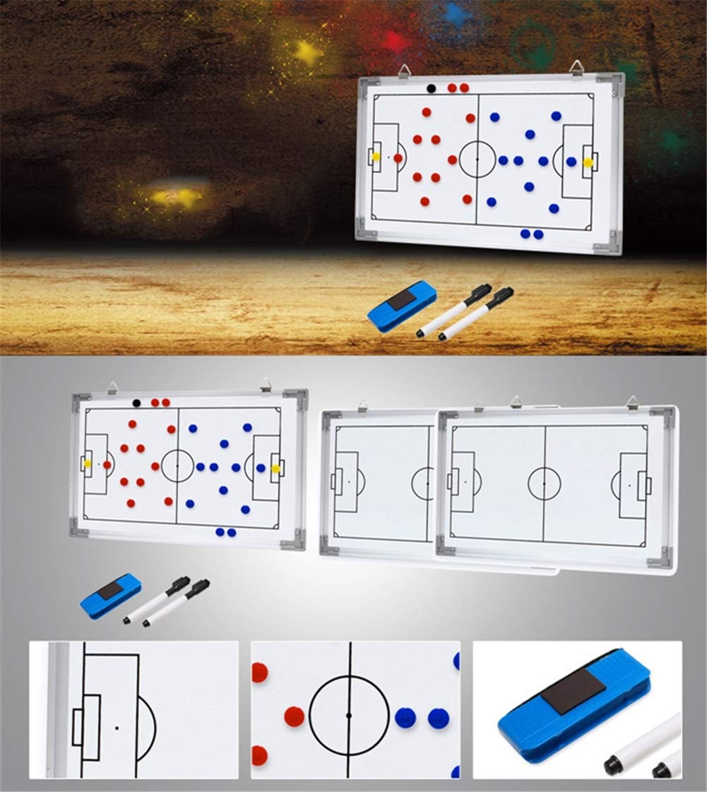 RoseFlower Aimants Football-Jeu De 27 Magnets Football De 1,6 Centimètres, Kit D'accessoires Pour Tableau Tactique Pour Football Avec Aimants, Marqueur, Gomme Et Sac