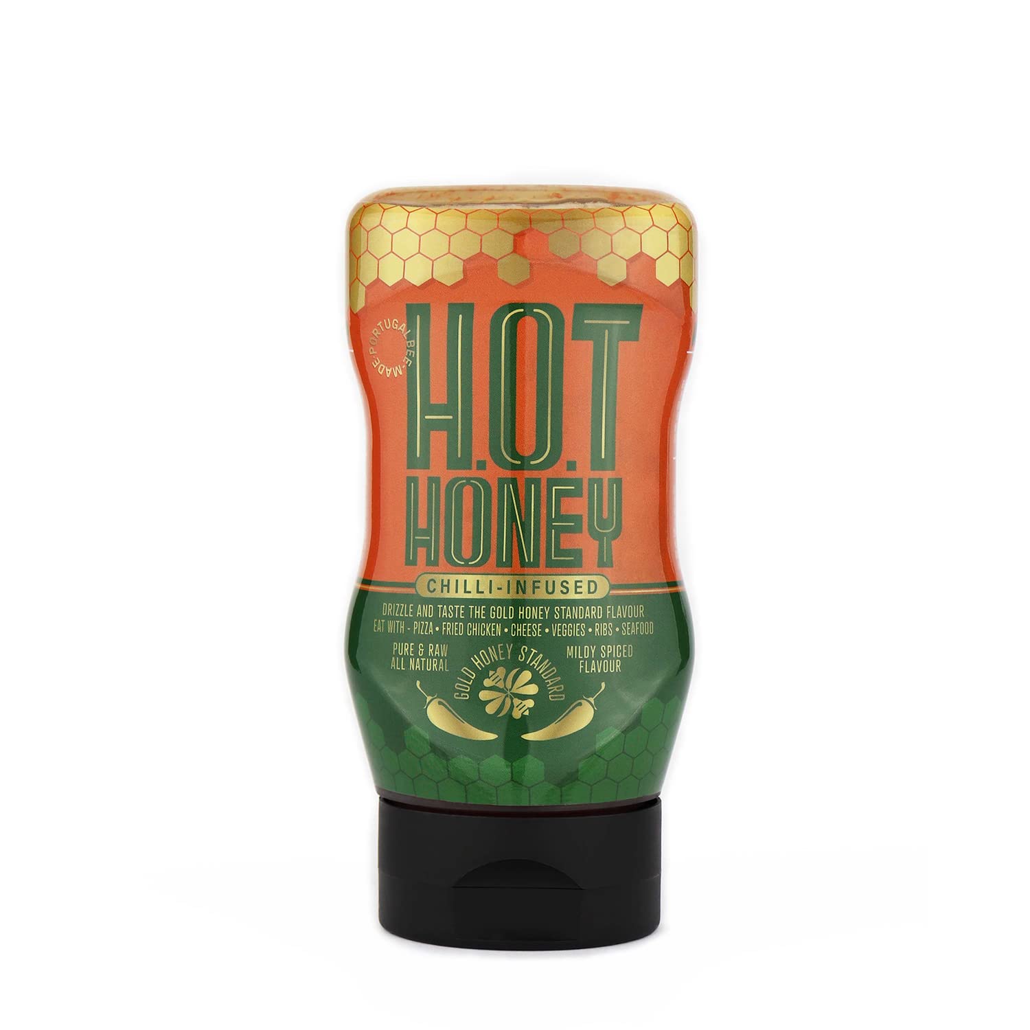 H.O.T. Honey Original | 435g | CHILLI-INFUSED | Honey with a kick, the most delicious sweetness and spiciness for every dish! | Eat with - Pizza * Fried Chicken * Ribs and more! (1)