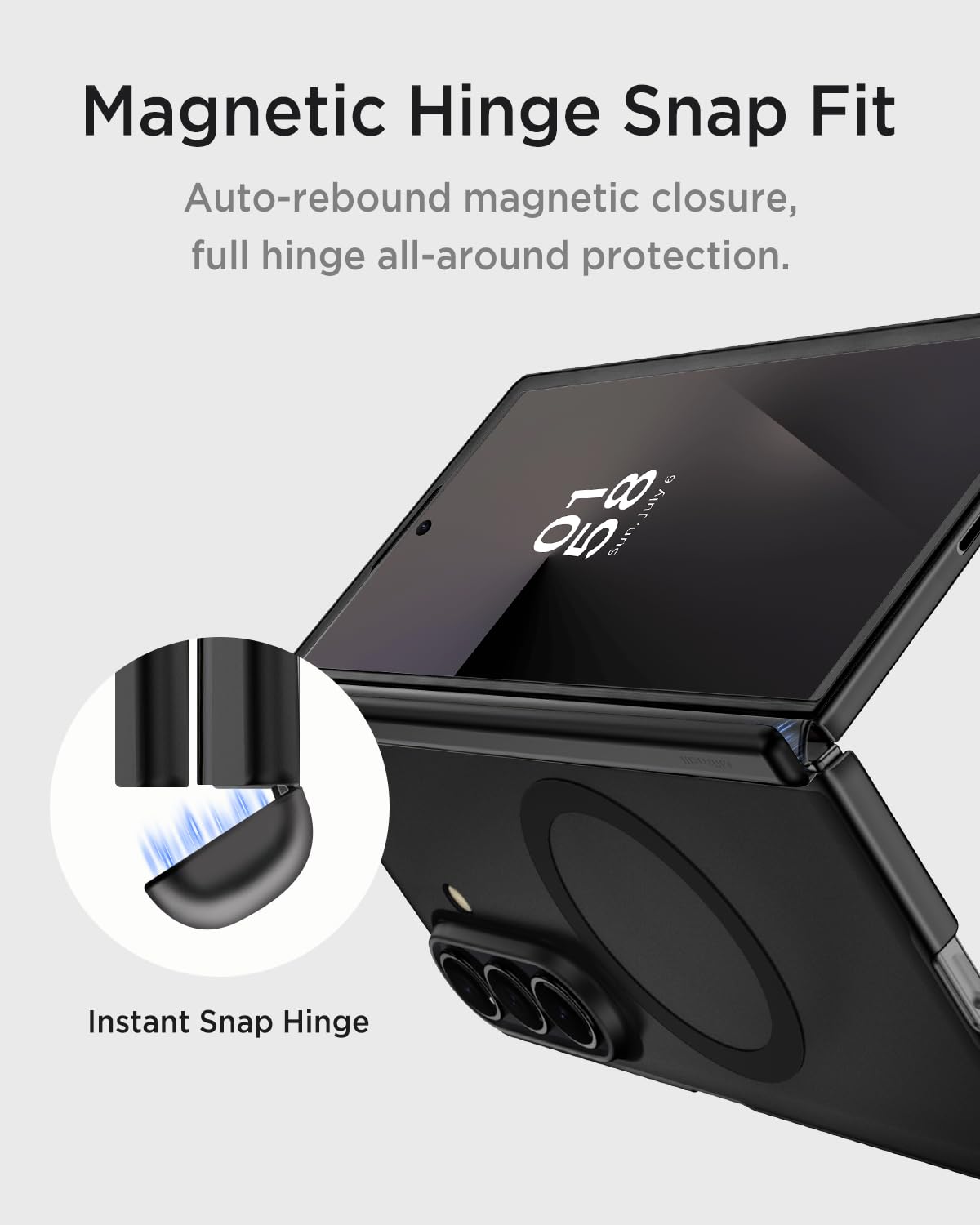 Miimall Custodia magnetica per Samsung Galaxy Z Fold 8, ultra sottile, con protezione per cerniera, compatibile con Magsafe, senza schermo, antiurto, traslucido, sottile, bumper per ZFold 8 Ultra