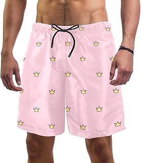 Traje de baño para hombre, de secado rápido, con forro de malla, color rosa, Multi color, One Size-Medium