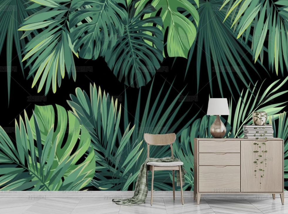 Papier peint intissé feuilles de bananier forêt tropicale 450x315
