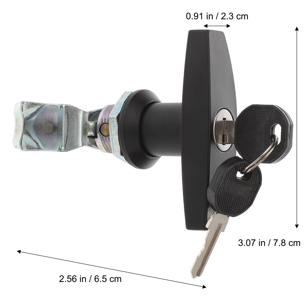 Housoutil Cerradura De Manija En T Impermeable Para Armario Eléctrico Y Caja De Herramientas Cerradura De Leva Fácil De Instalar Para Gabinetes De Control Y Cajones Industriales 2 Piezas