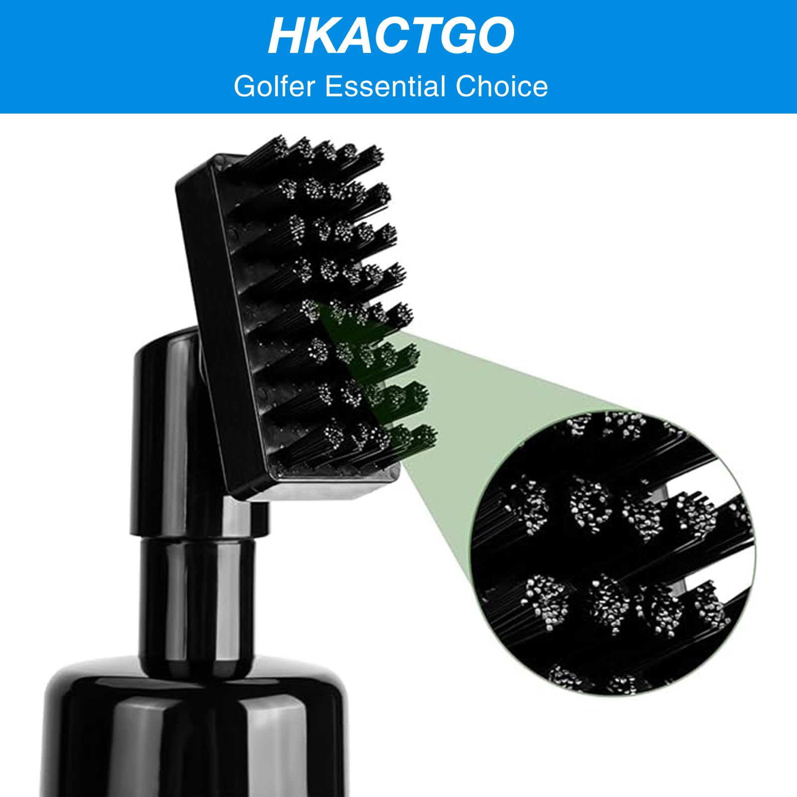 Cepillo limpiador de palos de golf con botella de spray, capacidad para 5 onzas de agua, herramientas de limpieza de golf portátiles y kits de limpieza de ranuras que son más ecológicos