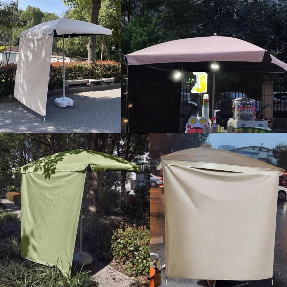Kwadratowy parasol tarasowy 1,5 m, 2 m, przenośny parasol ogrodowy z zasłoną, ochrona przed promieniowaniem UV, na plażę, kemping, przy basenie, na zewnątrz, do jadalni, na rynku, rozwiązań