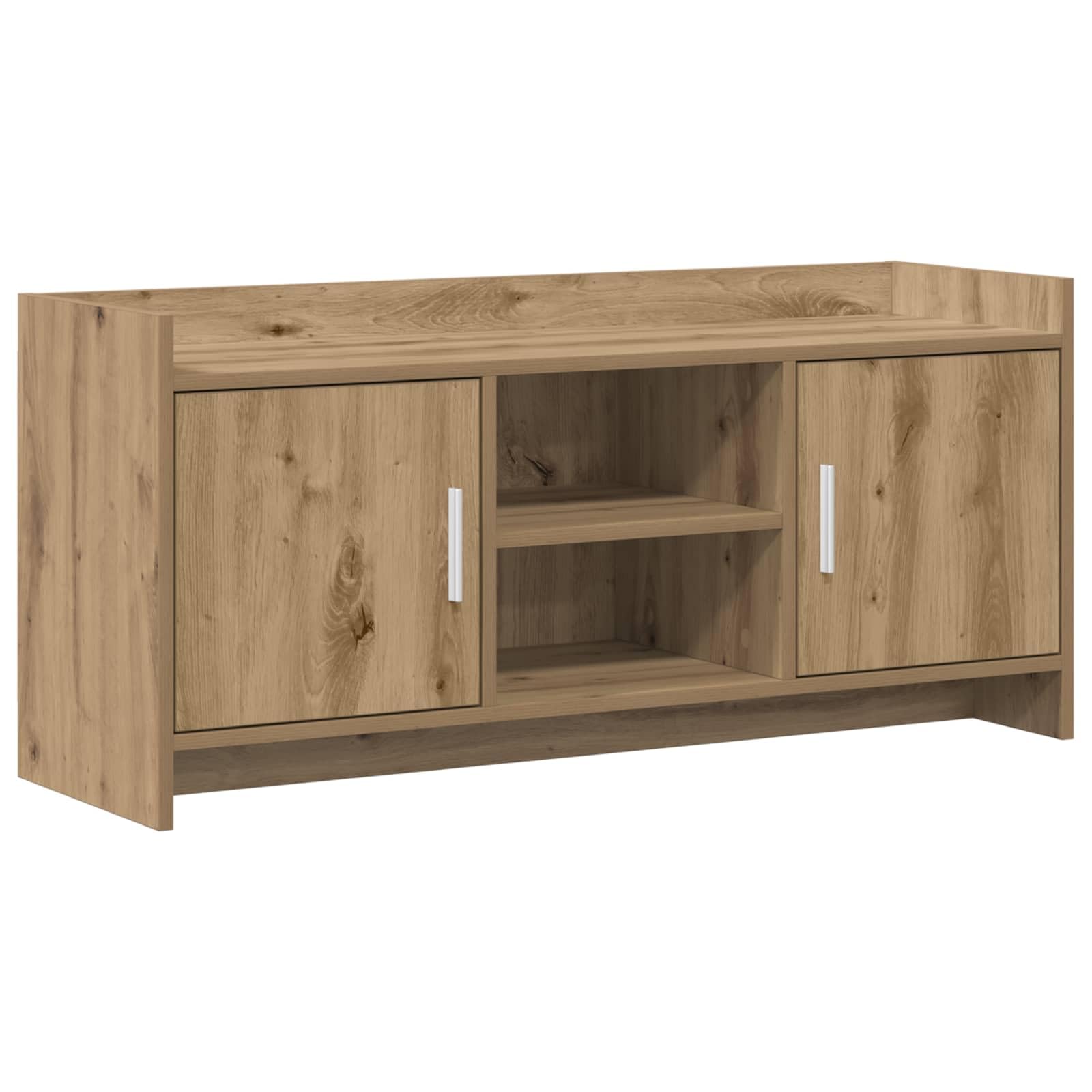 Drewniana szafka pod telewizor Inżynieria 102x33x47 cm Dub Artisan