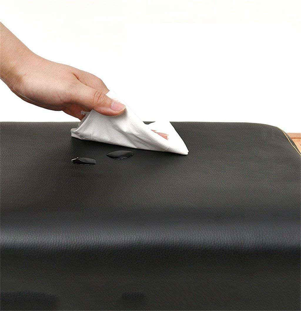 Wasserdichtes Bankkissen Aus PU-Leder 180x40 Cm – Abnehmbarer Bezug, UV-beständig, Schwarz
