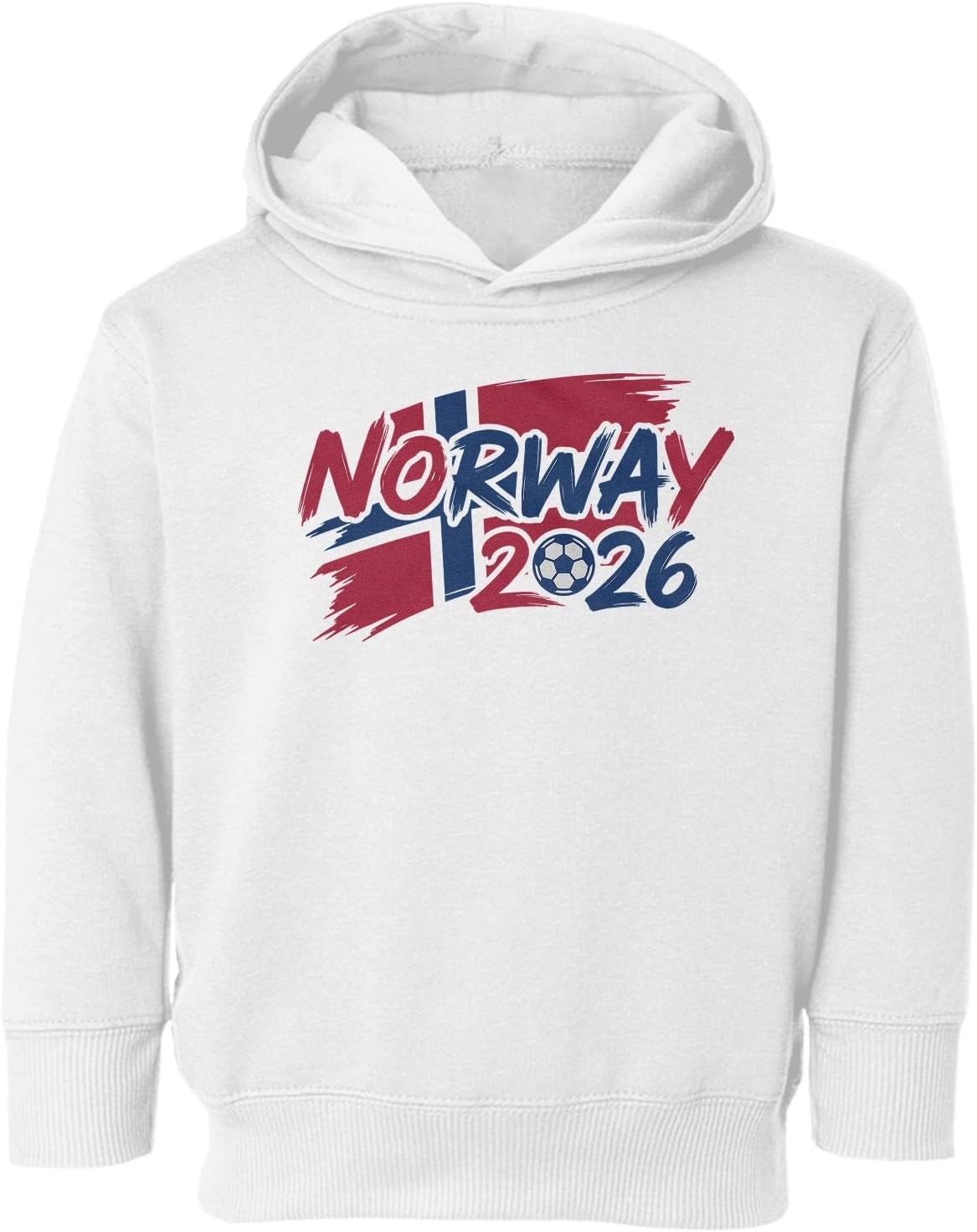 Norway Tribute Flag Inspired - 2026 Soccer Fan Toddler Hooded Sweatshirt