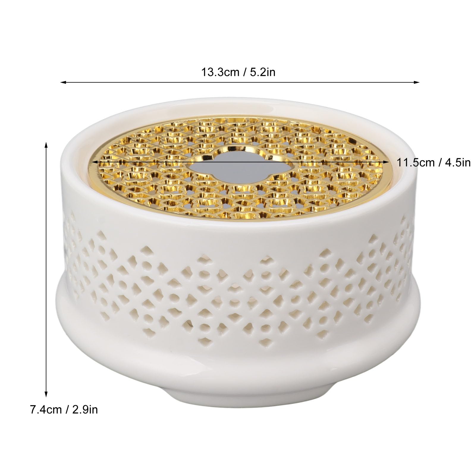 Scaldateiera, Scaldateiera Riutilizzabile con Portacandela, Nuovo Set Scaldateiera in Ceramica per Riscaldare Tè, Caffè, Tè (White)
