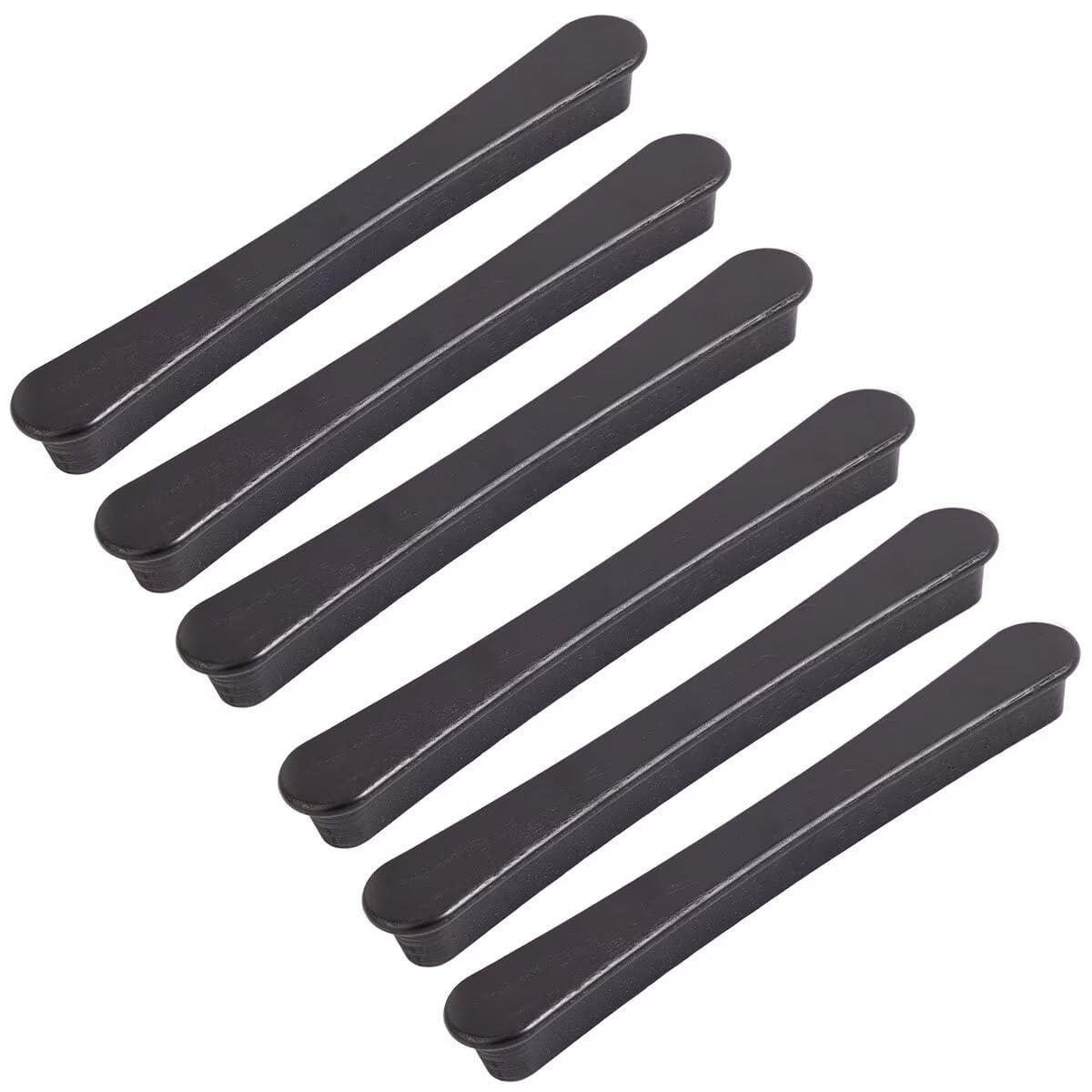 Lot de 6 poignées en frêne noir 192 mm ergonomiques et robustes