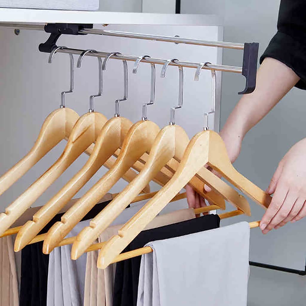 corner wardrobe， Cabinet Clothes Rail Hanger Retractable Coat Hanging Rod(400mm/15.7inch)