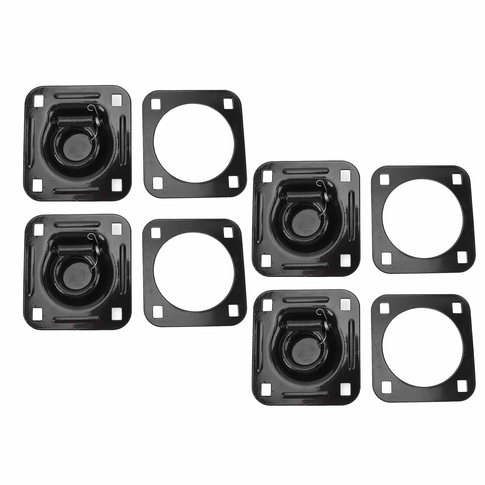 lyrlody Puntos de Anclaje de Amarre para Remolque, 4 Piezas de Anclajes de Amarre con Anillo en D Empotrados de 1,2 Pulgadas, Acero Al Carbono con Revestimiento de Zinc, Carga de 6000 Libras, para