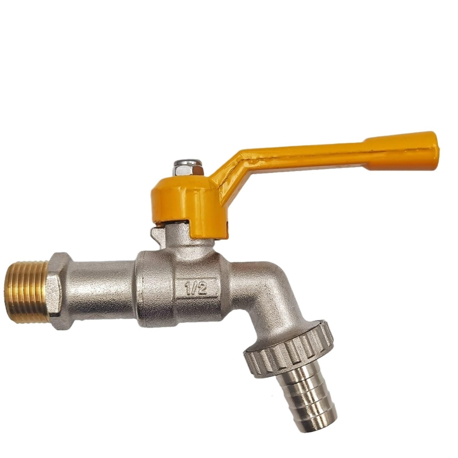 Wwpmnqd A-1Pcs Taps Garden Hose Faucet Adapter 1/2'' Ibc Water Tank Connector 2-Way 1-Way Irrigation Brass Tap Joint Replacement Fitting Ball Valve For Garden(A-1Pcs)